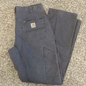 Carhartt gray double front pants 34×32